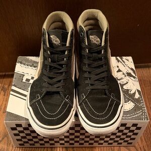 Vans Black and White High-Top Sneakers